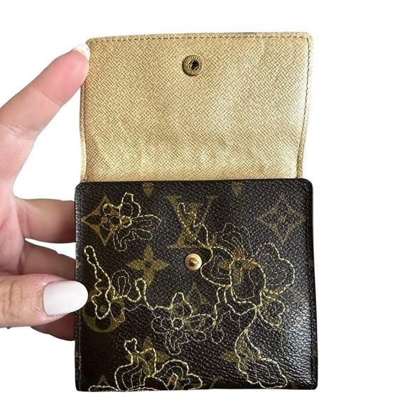 Louis Vuitton Dentelle Ludlow Lace Embroidered Monogram Leather Elise Wallet - Picture 8 of 15